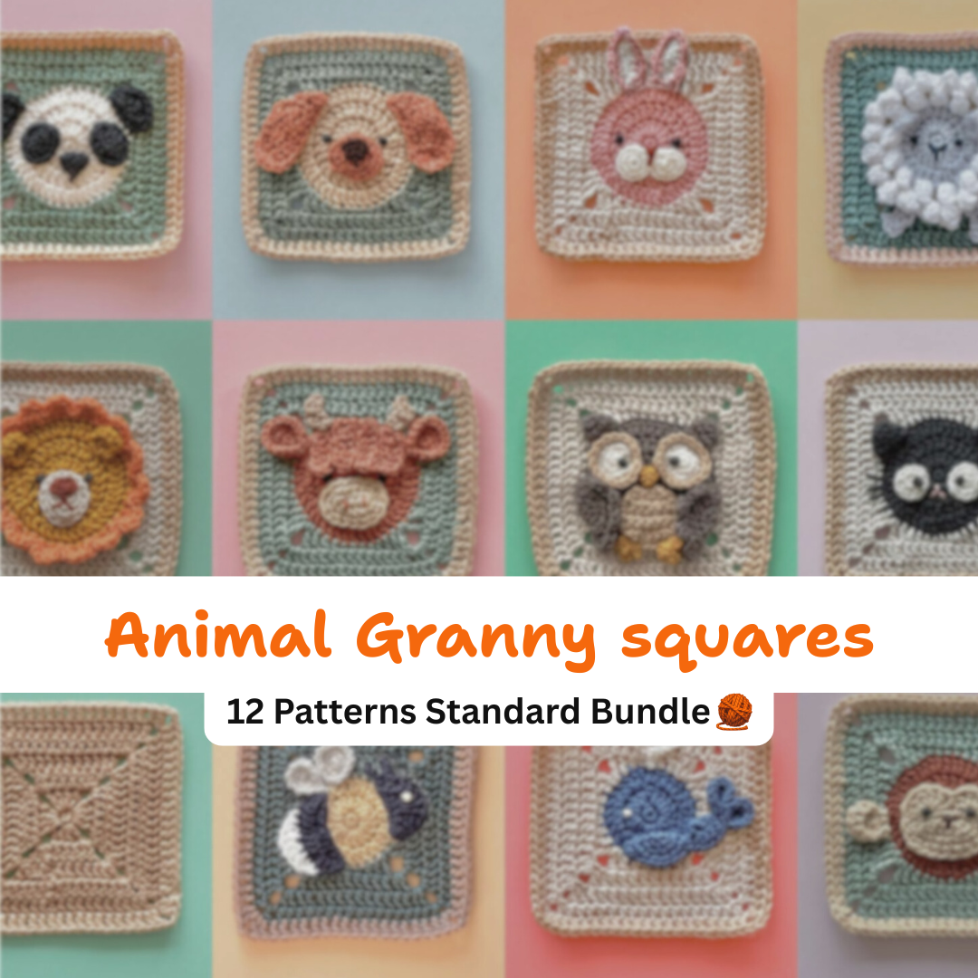 Baby Blanket Crochet Pattern with 20 Animals