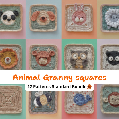 Baby Blanket Crochet Pattern with 20 Animals