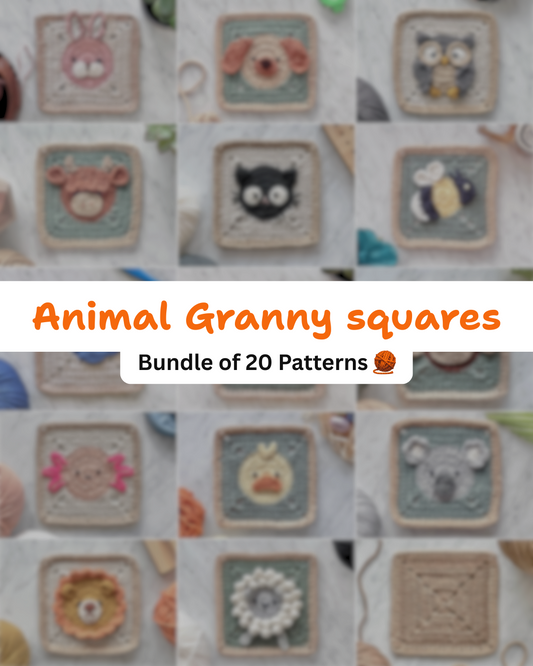 Baby Blanket Crochet Pattern with 20 Animals